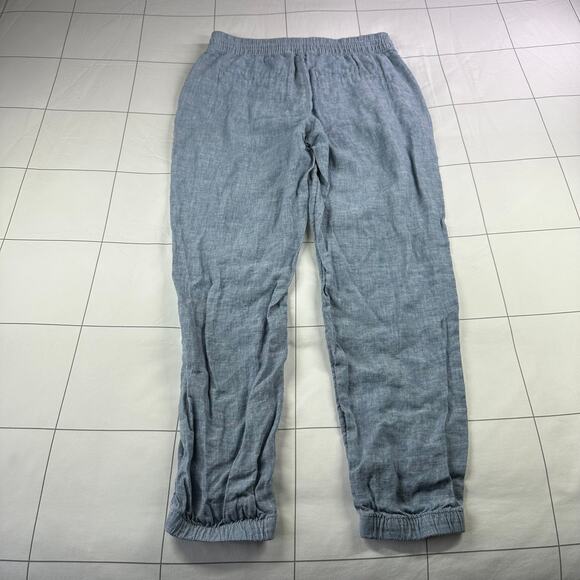 Athleta Pants Womens 8 Blue Retreat Linen Jogger Resort Travel Sporty Breathable - Picture 3 of 11